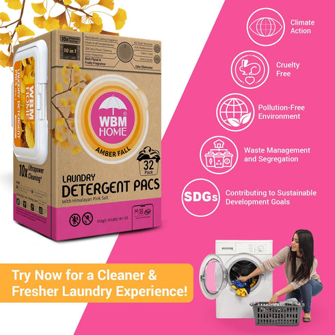 WBM Laundry Detergent Pods | Luxury Amber Fall Scent